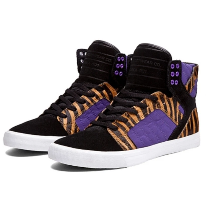 Sneakers collector skate shoes SUPRA Skytop Black purple tiger eu40_ 48 us7.5_13 - Photo 1/3