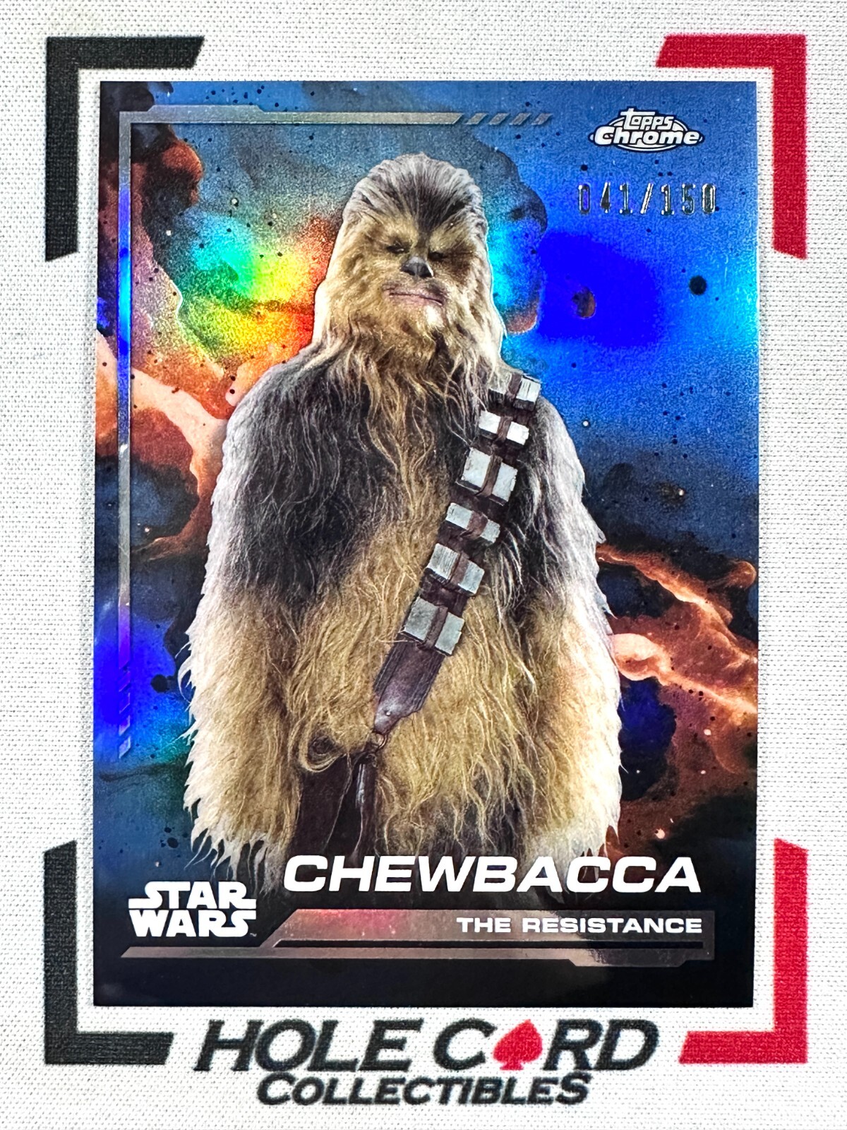 CHEWBACCA 2024 Topps Chrome Star Wars #107 Skywalker Blue Refractor /150