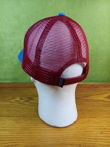 Patagonia Hat Cap Adult Red White Blue Mesh Snap Back Trucker Outdoors Hiking - Picture 3 of 12