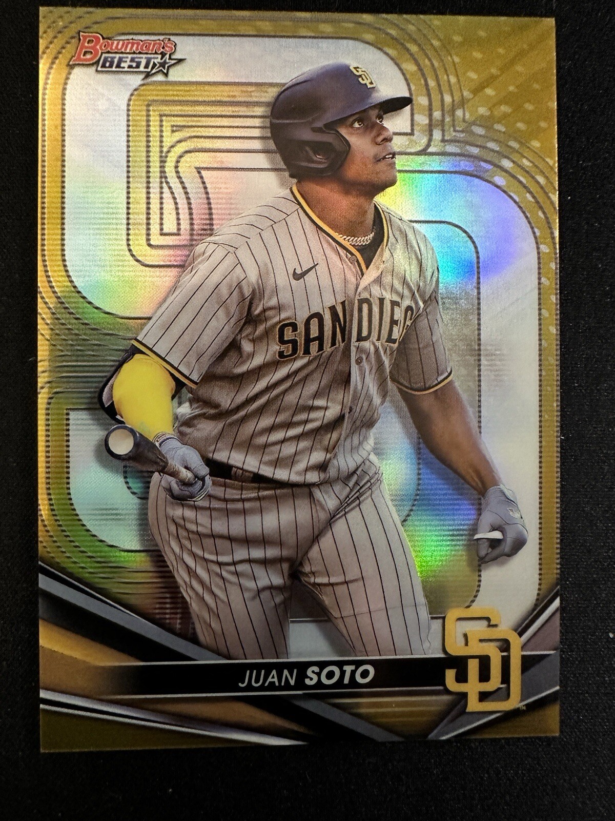 JUAN SOTO 2022 Bowman's Best Gold Refractor 39/50 #27 Padres Yankees