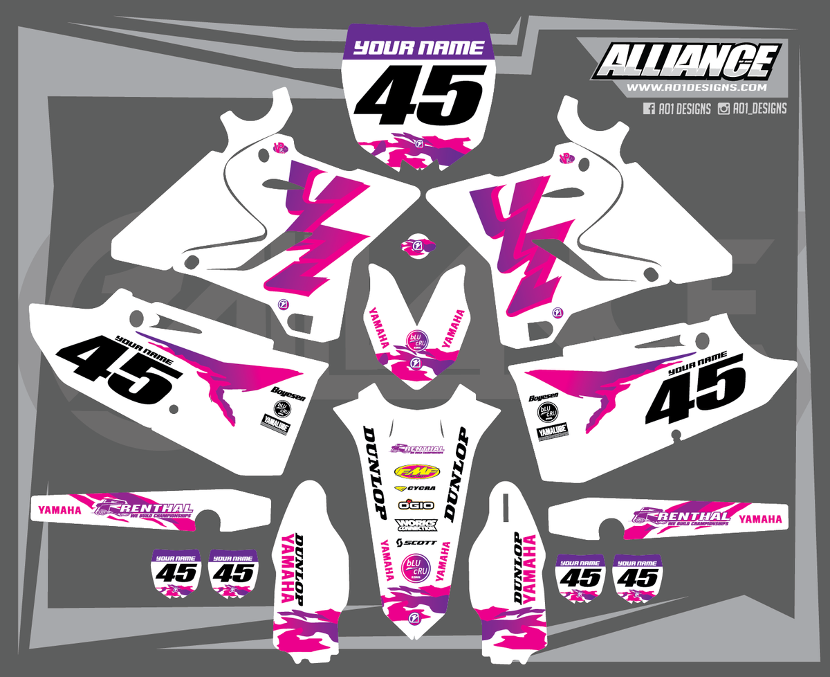RETRO Graphics Kit for Yamaha YZ250 (2016-2021) | eBay