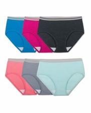 Fruit Of The Loom Womens Heather Low Rise Brief 6 Pack