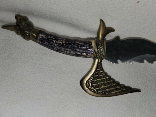 Stainless and Brass Knife, 15 x 4 - Picture 5 of 6