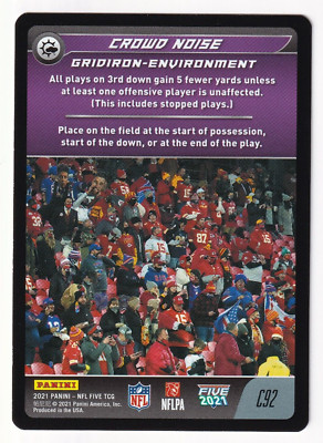 2021 PANINI NFL FIVE FOOTBALL TCG- CROWD NOISE GRIDIRON-ENVIRONMENT NO. C92