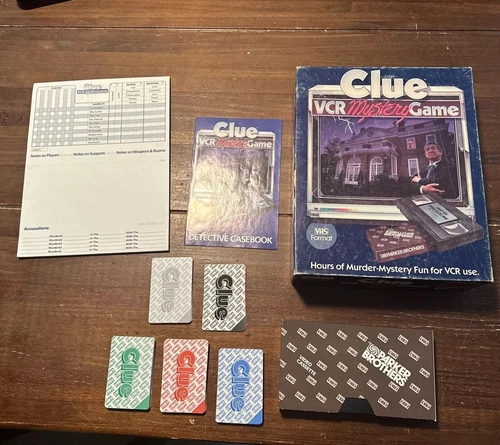 Vintage Clue VCR VHS MYSTERY GAME Parker Brothers 1985 COMPLETE