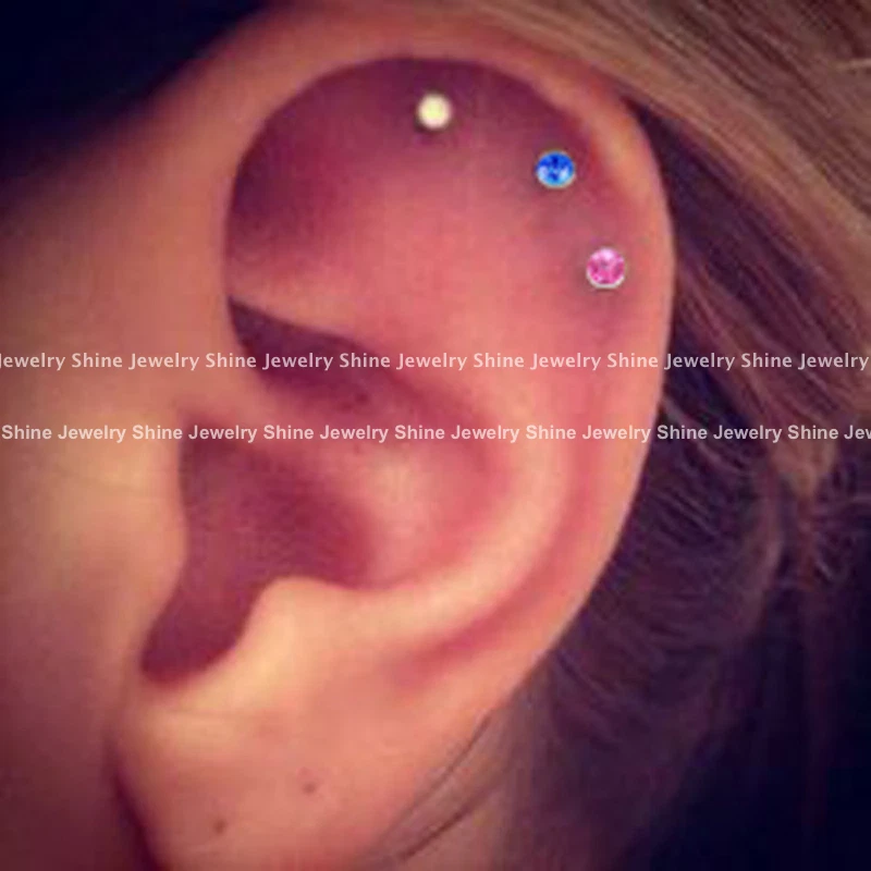 Helix diamond deals piercing