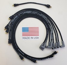 Chevy 327 350 Small Block Black 8.5mm Spark Plug Wires Over Valve Covers Points