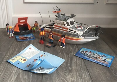 playmobil coastal rescue boat