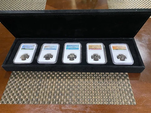 2020 W Samoa Weir Salt Marsh Tallgrass 5 Set Quarter 25c NGC MS 66 Privy V75