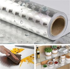20M Oil Proof Aluminum Foil Sticker Self Adhesive Kitchen Waterproof Wallpaper