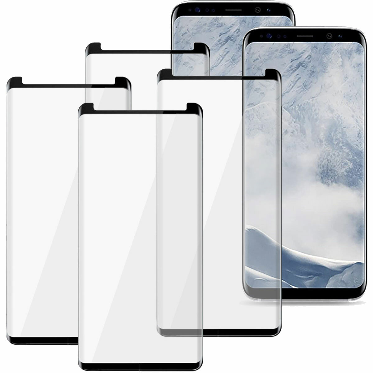 For Samsung Galaxy S8 Plus Case Friendly Clear Tempered Glass