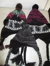 Boys  Girls Lot of 5 Knit Fleece Lined Tassel Hat, New w/o Tags
