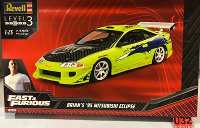 REVELL 07691 KIT 1/25 MITSUBISHI ECLIPSE BRIAN'S95 FAST & FURIOUS - Photo 1/2