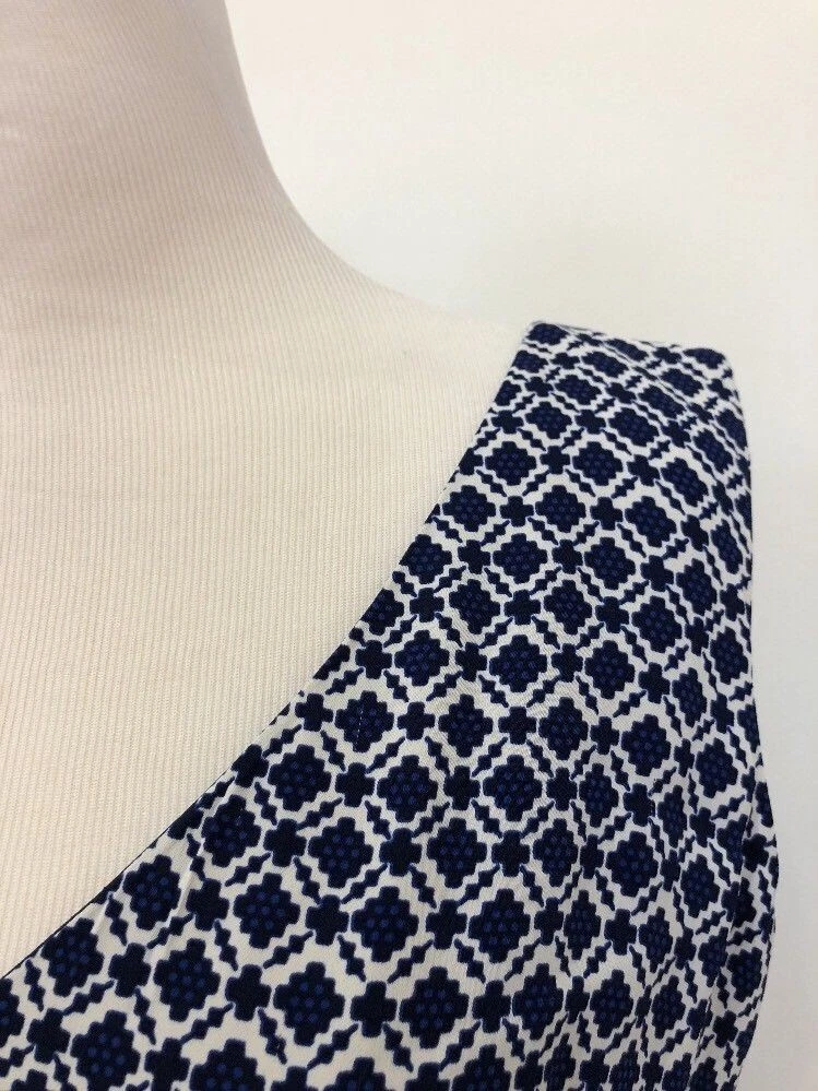 Abito da donna blu navy Tory Burch guaina taglia 10 SPLENDIDO abito