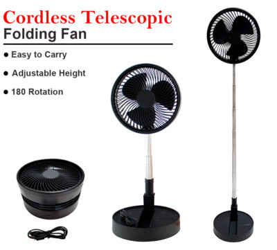 Kabelloser Teleskop Klappventilator Kühlung Kabellos Tragbar Wiederaufladbar Ventilator