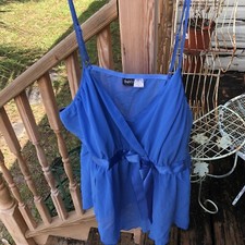 Frederick's of Hollywood Blue Sheer Babydoll Slip Panty Sz 3X Plus Size Lingerie