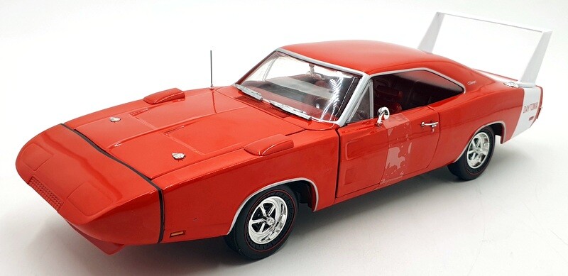 1969 Dodge Charger Daytona 1/18 Scale Diecast Car - Red by Auto World