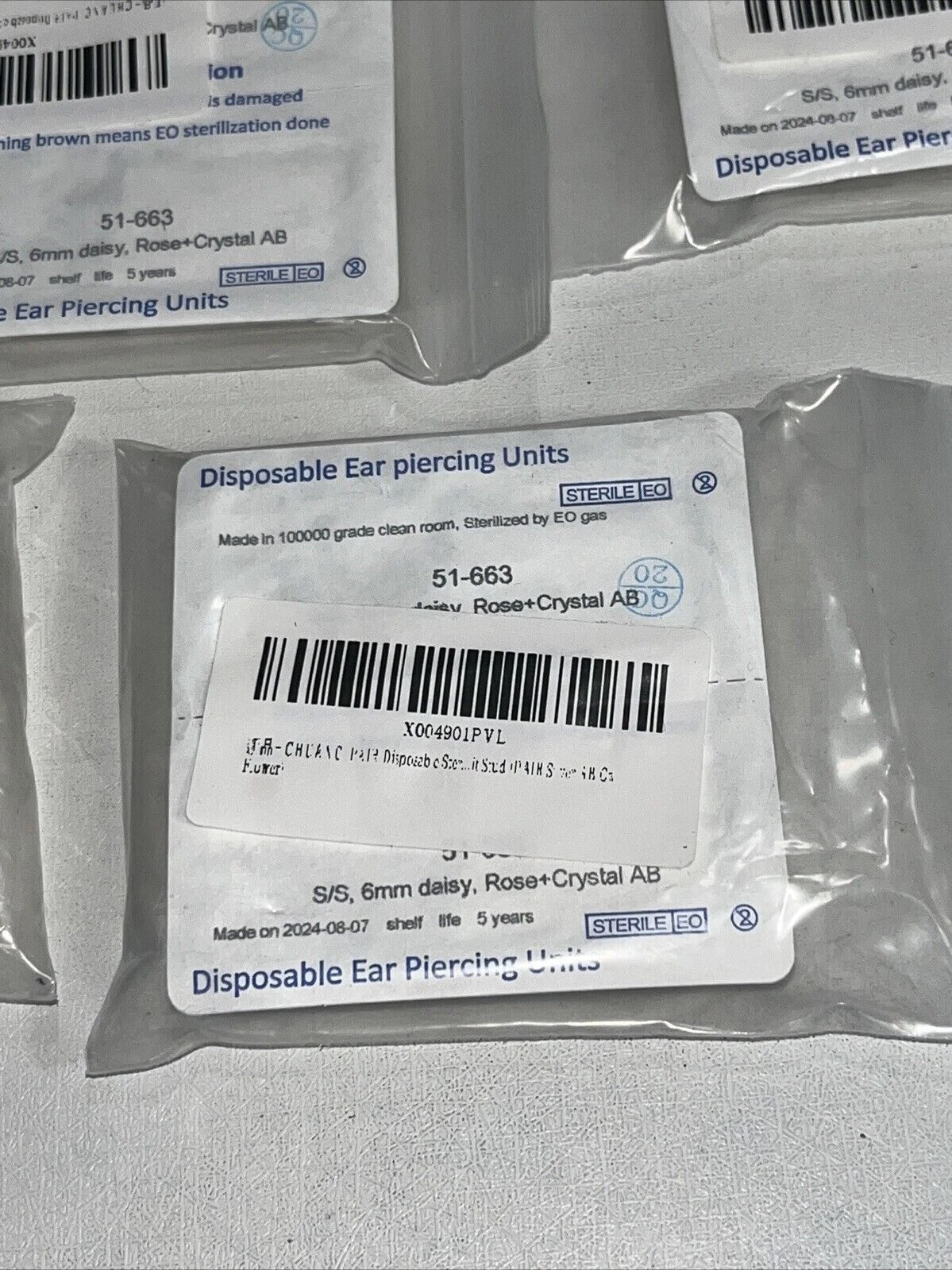 11 Sets Disposable Ear Piercing Units Sealed 106m, 14mm image 5