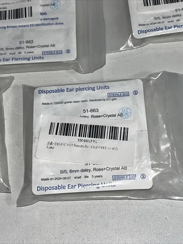 11 Sets Disposable Ear Piercing Units Sealed 106m, 14mm image 5