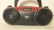 GPX BC232R CD/CD-RW Playback/AM FM Radio/CD-R Playback Boombox Red/Black TESTED