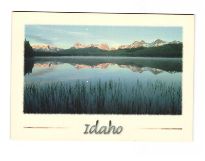 Idaho - The Moon over Sawtooth Mountains Postcard Unposted