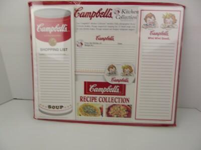 Vtg 1999 Campbell Soup HERSHEY'S Kitchen Collection Notepads Recipes Magnet NIP