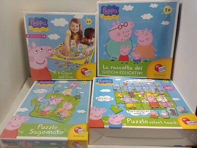 PEPPA PIG GIOCHI EDUCATIVI/GIOCO OCA/PUZZLE SAGOMATO/PUZZLE VELVET