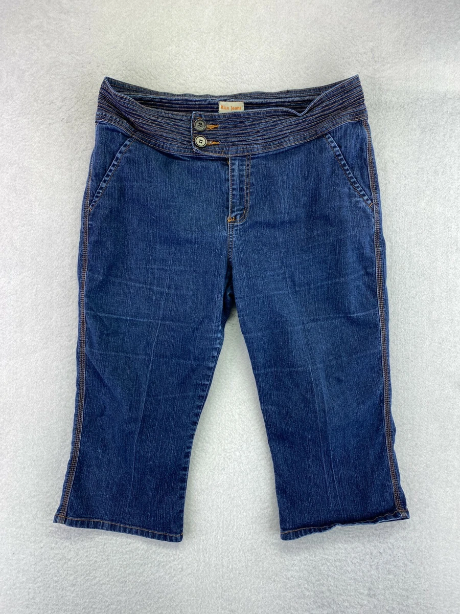 High rise shop denim capris