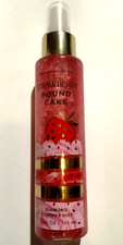 Bath  Body Works Diamond Shimmer Mist Strawberry Pound Cake 4.9 fl oz Spray New
