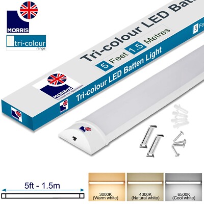 LED Batten Light 5FT, 4FT, 3 Farben Auswahl 3000k » 4000k » 6500k Röhre Licht