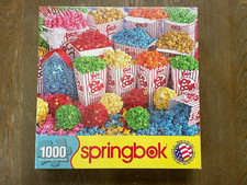 SPRINGBOK 1000 piece puzzle, "Technicolor Treats" Popcorn New Sealed