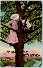Postcard - It Comes High, But I Will Get It.-- with Lovers Art Print