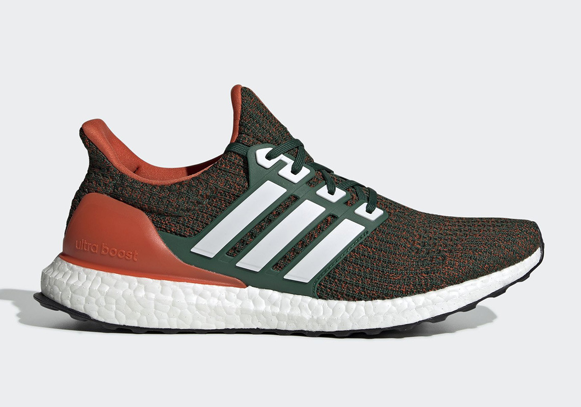 Adidas Ultra Boost 4.0 Miami Hurricanes Size 13. EE3702 LTD Adidas Ultra Boost 4.0 Miami Hurricanes Size 13. EE3702 LTD
