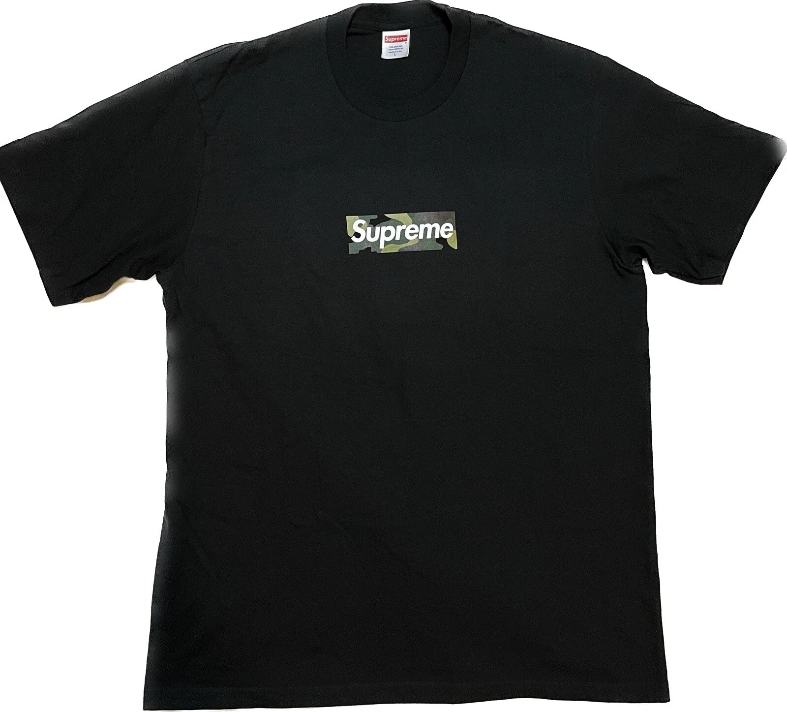 T shirt logo Supreme Camo Box noir FW23 taille L