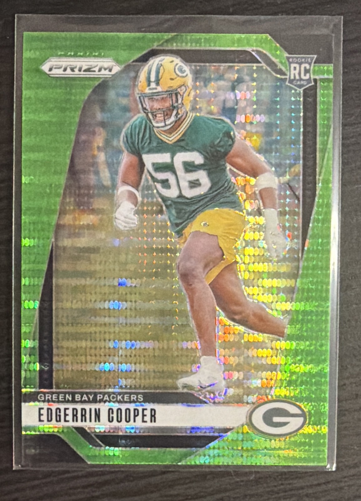 2024 Panini Prizm - Rookies Edgerrin Cooper #331 Neon Green Pulsar Prizm (RC)