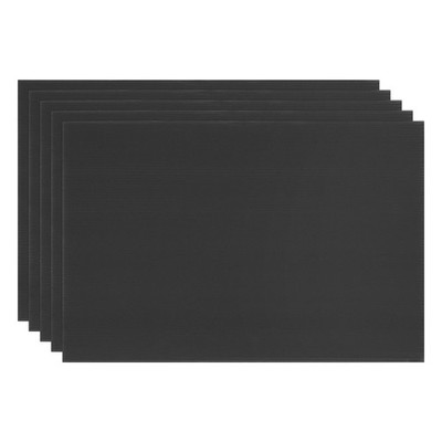 5Pcs 3mm Corrugated Plastic Sheets, 12 x 18 Inch Corrugated Poster Board Black