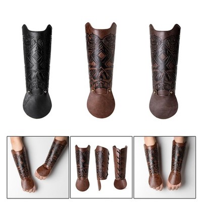 Mittelalter Armschiene Armband PU Leder Stulpe für Karneval Halloween Party