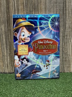Pinocchio DVD, 2009, Platinum Ed., 70th Anniversary New Sealed FREE SHIPPING