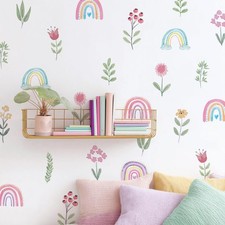 Nursery Wall Stickers Boho Room Decor Girls Bedroom Removable Wall Decals Vin...