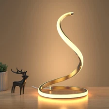NUÜR Spiral LED Table Lamp Modern 3 Colors Dimmable Desk Lamp with Minimalist