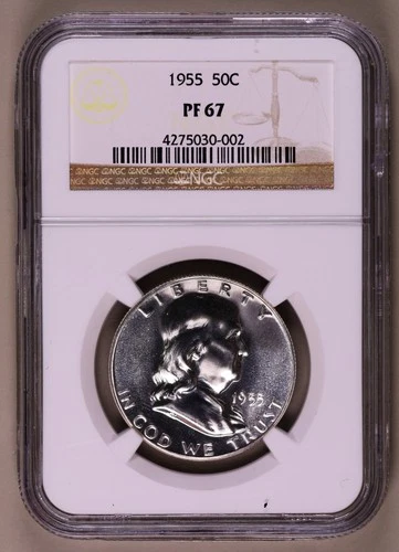 1955-P Franklin Half Dollar NGC PF67 ***RARE ORIGINAL PROOF COIN***