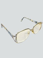 Vintage Genny 5124 53-16-130 Blue Purple Gold Round Eyeglasses Frames Only Italy