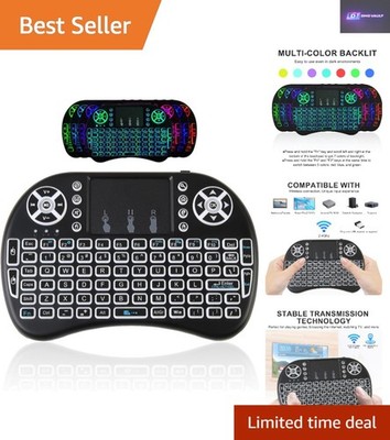 Multimedia-Mini-Tastatur mit Hintergrundbeleuchtung und Touchpad - kabelloser Komfort für alle