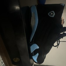 Jordan Men s Black/Blue Mid Top Lace-Up Athle...