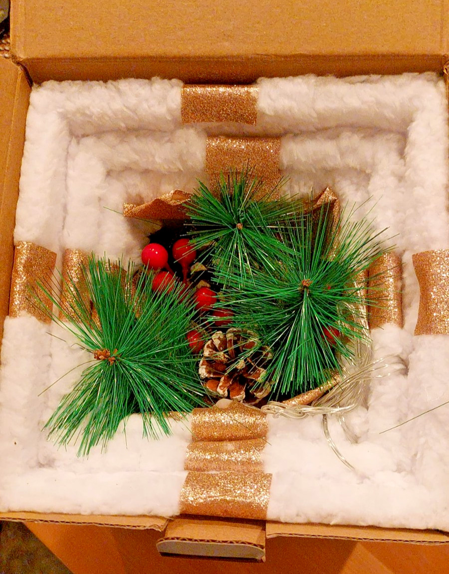 LED- Geschenkbox, Weihnachtsdekoration, 3 Sätze mit je 60 LEDs,