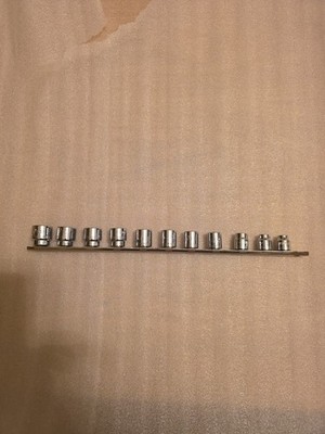 Mac Tools USA 11-teilig XS metrisch 3/8'' Bohrer 6 Pt Chrom flach Steckschlüsselsatz 
