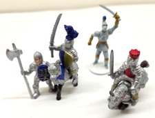 Safari Mini Toy Figures Bundle Lot Medieval Mounted Knight, War Horse