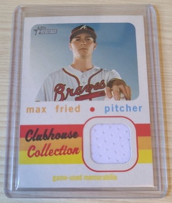 2020 Topps Heritage Max Fried #CCR-MF Clubhouse Collection Relics MEM Braves