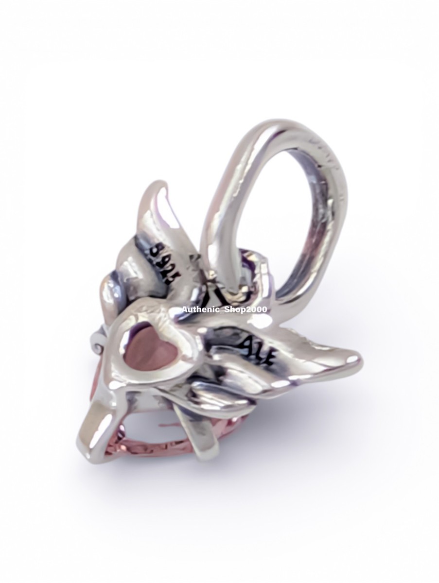 New 100% Authentic PANDORA ME 925 Ale Pink Winged Heart Mini Charm