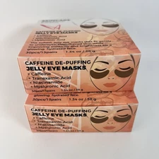 LA Splash Cosmetics Soft Caffeine De-Puffing Jelly Eye Masks 60 Pcs/30 pairs NIB